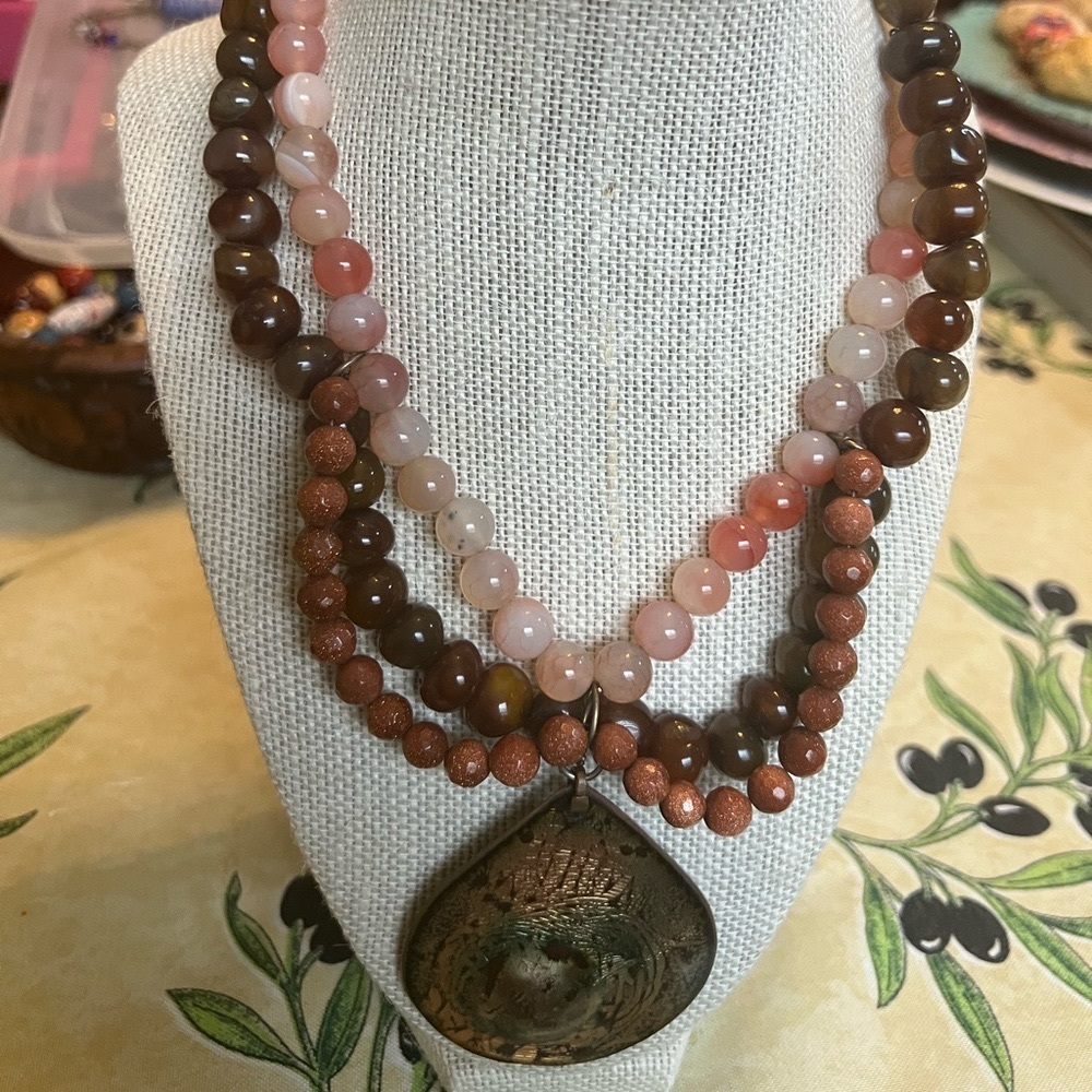 Triple strand necklace